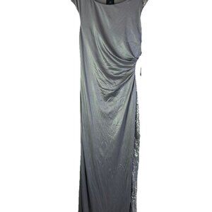 New Adrianna Papell Dress Gown Jersey Draped Sequin Inset Mother of Bride